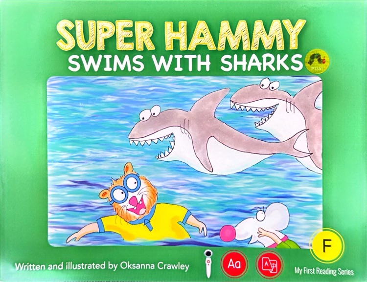 super hammy swims with sharks