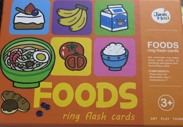 foods ring flash cards