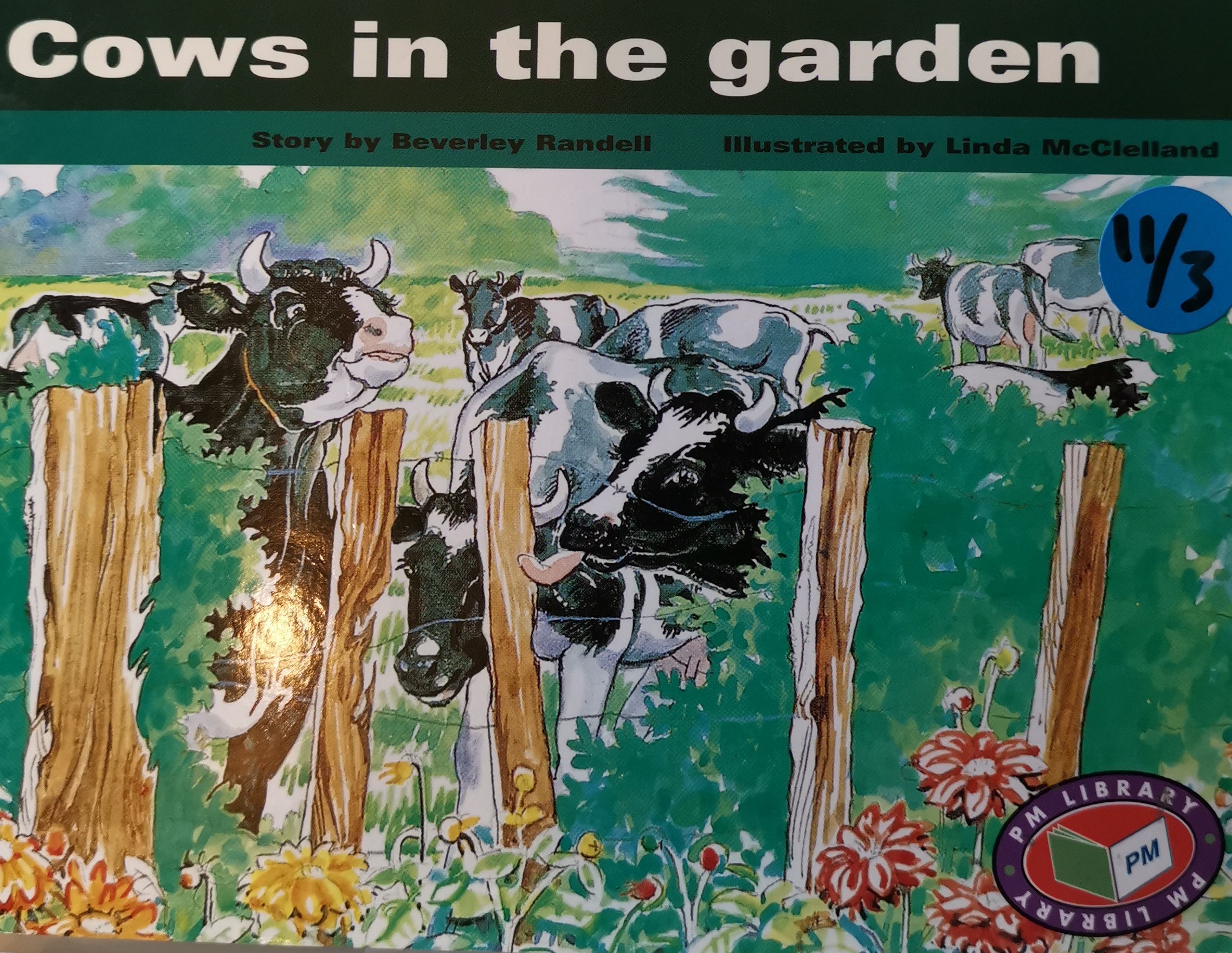 Cows in the Garden PM Blue Set 3 Level
