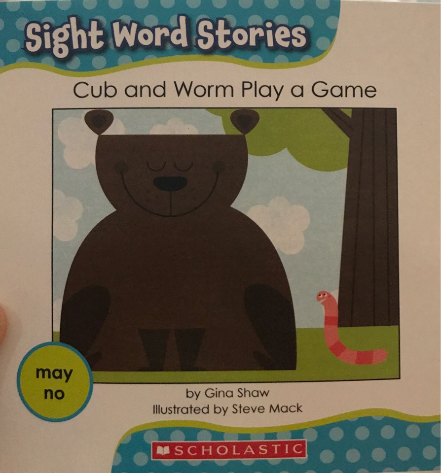Cub and worm play a game