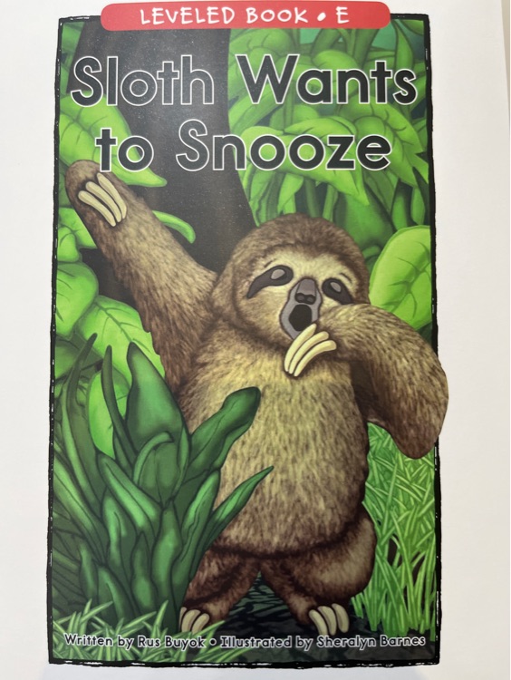 Sloth wants to snooze