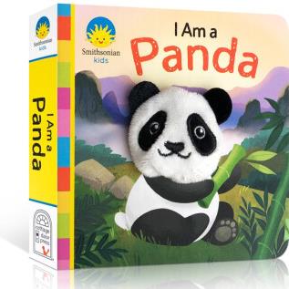 I am a Panda 我是熊猫手指偶英文版婴幼儿手偶洞洞书创意指偶子游戏