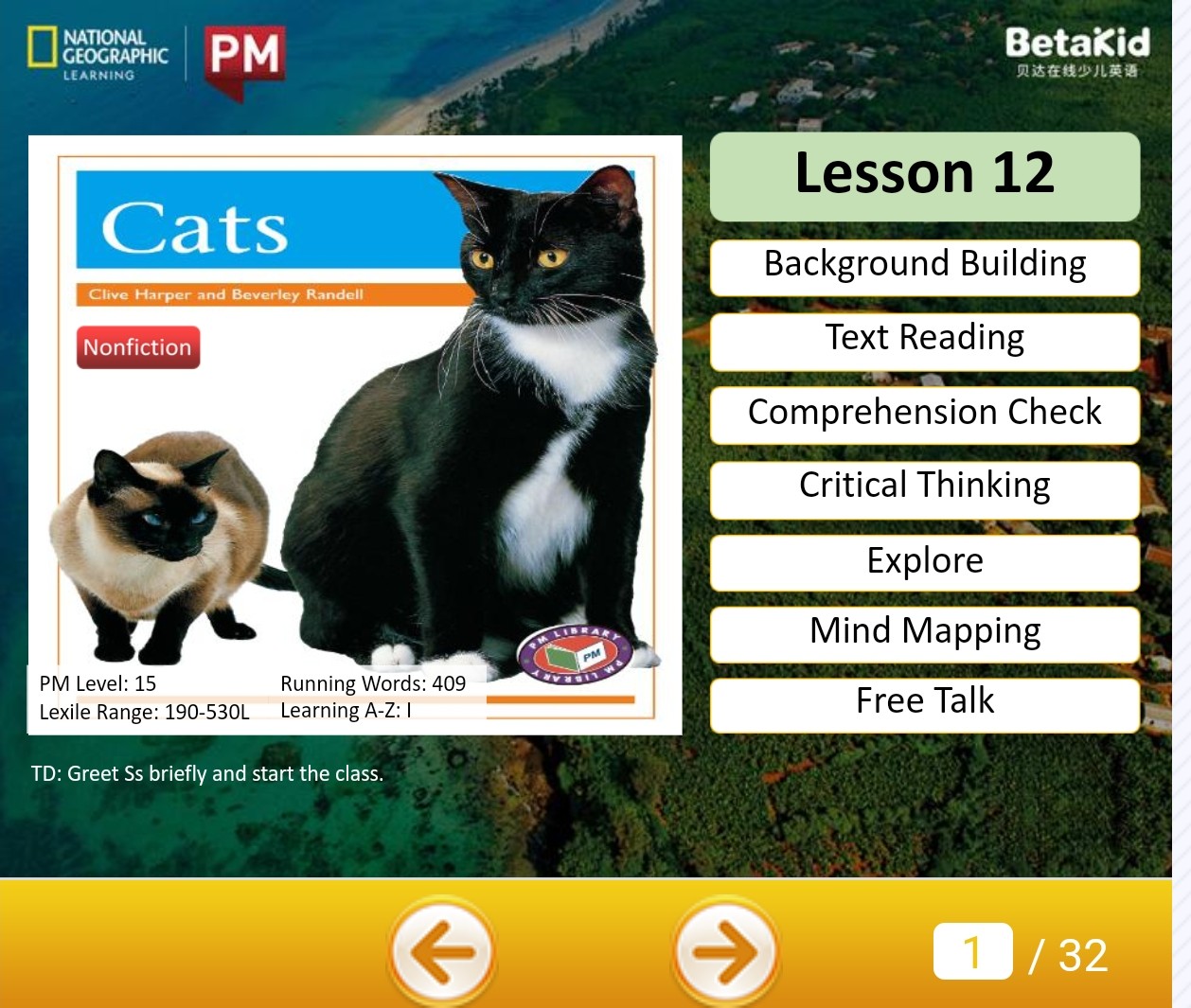 Cats PM Non Fiction Amimal Facts Level