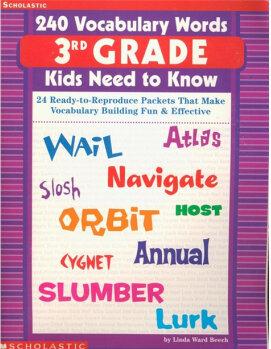 240 Vocabulary Words 3rd Grade Kids Ne