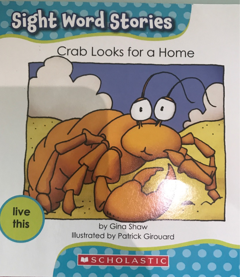 Crab looks for a home