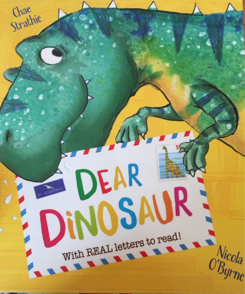 Dear  dinosaur with real letters to re