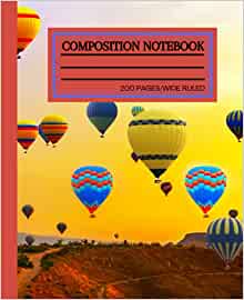 Hot Air Balloons Composition Notebook 